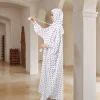 nouveau modal musulman hijab abaya avec robe à capuche à manches longues khimar robe filles caftan dubaï islam vêtements de prière avec bretelles