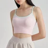 Gilet de sport de couleur contrastée, conception d&rsquo;épissure, sous-vêtements de Yoga confortables, évacuant l&rsquo;humidité, soutien-gorge de sport respirant, gymnastique