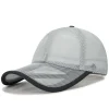 casquette de baseball en maille respirante pour hommes et femmes, chapeau de protection solaire pour sports de plein air d'été avec bord ajouré
