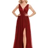 Robe de soirée trapèze élégante, tenue de soirée de luxe, longueur au sol, dos nu, décolleté en v profond, queue de cheval pour femmes, robes de fête de mariage