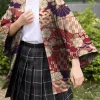 Kimono Traditionnel Japonais Confortable et Respirant pour Femme, Vêtement Imprimé de Style Traditionnel, Cardigan d&rsquo;Été