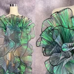 Ruban plissé en tissu dentelle pour habiller, vêtements artisanaux au Laser, fourniture de vêtements, accessoires de couture, décoration de couture à volants