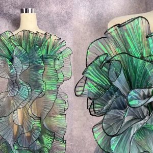 Ruban plissé en tissu dentelle pour habiller, vêtements artisanaux au Laser, fourniture de vêtements, accessoires de couture, décoration de couture à volants