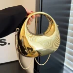 Pochette de soirée de luxe en acrylique transparent pour femmes, sacs à main à bandoulière demi-lune, bourse de mariage, fourre-tout de fête pour dames, 2025