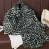 hijab imprimé léopard pour femmes musulmanes, respirant, léger, coton doux, rayonne, viscose, tissé, modal, châle, écharpe, nouveau
