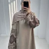 abaya musulmane pour femmes, robes de soirée brodées, caftan arabe, longue robe, islam ramadan, abayas de dubaï, vêtements éducatifs, jalabiya marocain, eid
