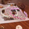 bandeau de sauna pour femme et fille, ornement de cheveux, boho chic, fleurs brodées, masque facial de yoga, porte cheveux
