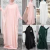 Eid musulman Abayas pour les femmes modeste faux deux pièces robes Islam robes arabe longue Robe Jalabiya Ramadan maroc dubaï caftan Eid musulman Abayas pour les femmes modeste faux deux pièces robes Islam robes arabe longue Robe Jalabiya Ramadan maroc dubaï caftan