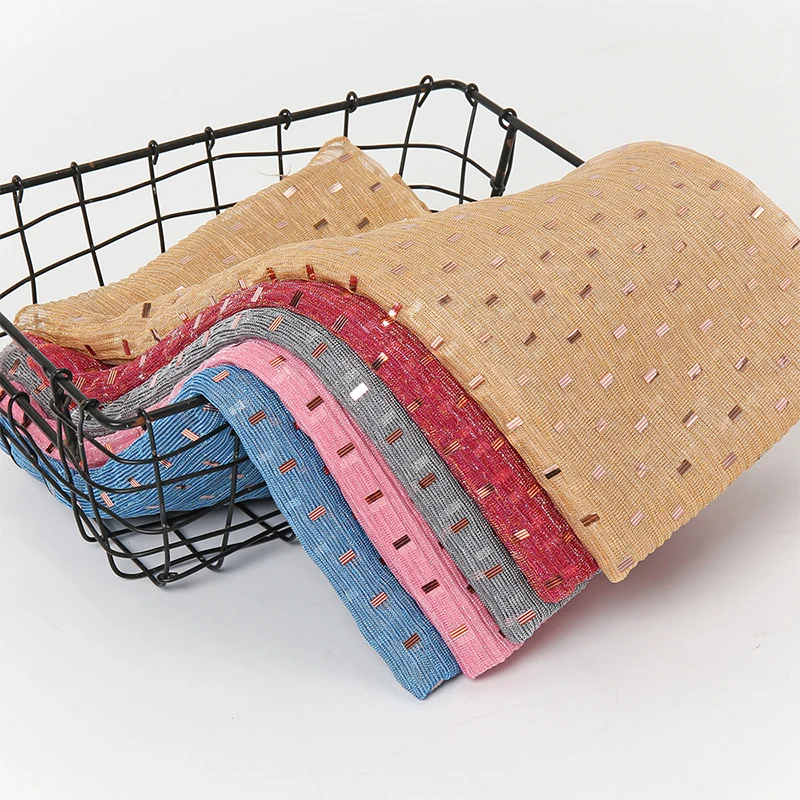 Écharpe de styliste en tissu à paillettes pour femme musulmane, châle pashmina doux et fin, bandeau de sauna, hijab