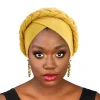 Turban Tressé à la Main de Style Bohème pour Femme, Chapeau Ample, Bandana Croisé, Hijab Musulman, Tête Islamique, Perte de Cheveux, Casquette de Chimio