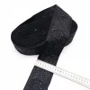 ruban de dentelle en tissu noir à paillettes, garnitures florales décoratives brodées pour fournitures faites à la main, vêtements, coiffure, couture, 1 mètre