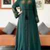 nouvelles femmes robe élégante en mousseline de soie abaya ouvert avec fermeture éclair femmes musulmanes robe vêtements islamiques cardigan abaya femmes robe musulmane