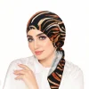 femmes intérieur hijabs casquette musulman imprimé turban chapeaux bandeau respirant foulard bonnet