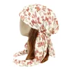 chapeau turban imprimé hijab musulman pour femme, écharpe pré nouée, perte de cheveux, écharpe de tête, enveloppement de sauna musulman, bandana préfixé, mode