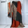 WINYI-Robe traditionnelle africaine musulmane pour femmes, abaya, dubaï, caftan imprimé de luxe avec écharpe, robe maxi élégante, tenues de plage