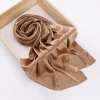 mousseline de soie hijab foulard en soie pour femmes foulards de luxe bandana bandeau foulard châle chic femme musulmane turban hijabs