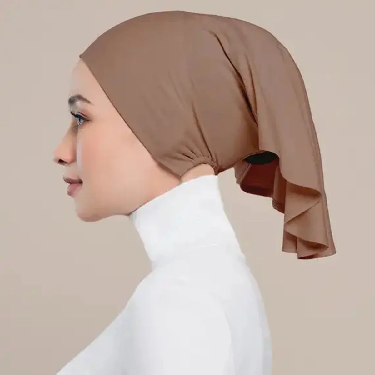sous écharpe tube en chanvre cristal pour femme, hijab intérieur musulman, casquettes élastiques, chapeau astronomique, petite écharpe, 42x20cm, haute commande