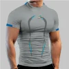 nouveaux vêtements de sport d'été t shirt respirant pour hommes t shirt de jogging à séchage rapide hommes t shirts d'entraînement hauts de fitness t shirt de course