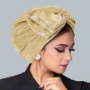 hijab avec nœud papillon pour femme musulmane, bonnet turban pour femme, élastique doux, foulard rond, chapeaux indiens, document solide, mode