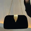 sacs de soirée élégants pour femmes, pochette noire de luxe, pochette enveloppe à la mode, sac à main de fête de mariage pour femmes, sac de dîner