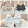 pochette de mariée élégante et tendance, nœud en satin blanc/or, sac à main de soirée, chaîne, sangle d'épaule, poignée en métal, bourse de mariage pour dames
