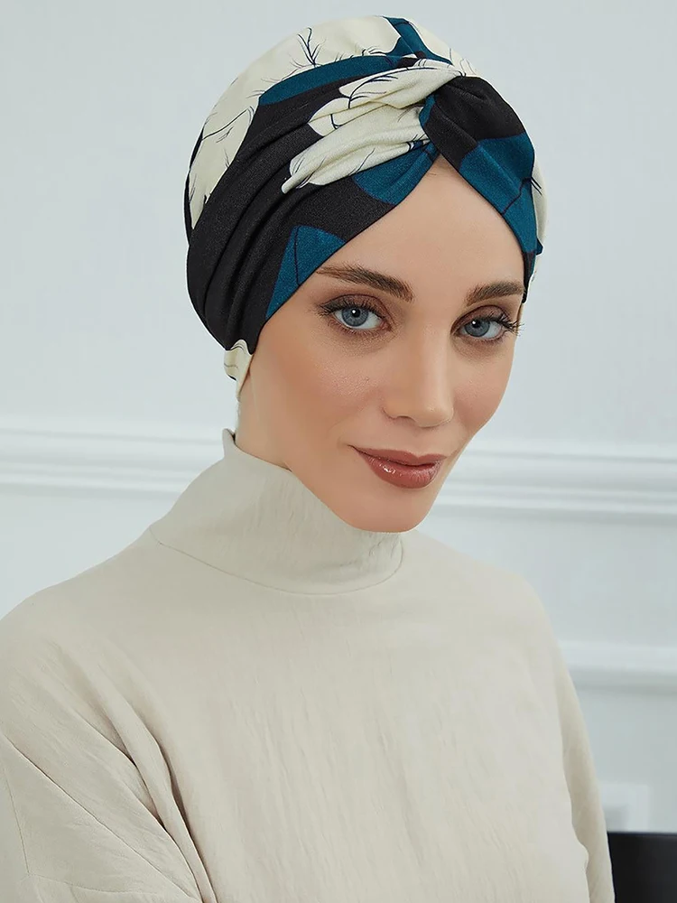 Hijabs musulmans pour femmes, turban instantané, couvre-chef élastique doux, casquette de chimio respirante pour dames et filles, nouvelle collection Hijabs musulmans pour femmes, turban instantané, couvre-chef élastique doux, casquette de chimio respirante pour dames et filles, nouvelle collection