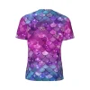 Étincelle paillettes échelle t shirt girly sirène hip hop vêtements de sport t shirts manches courtes séchage rapide hauts été surdimensionné haut t shirts