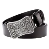 Ceinture en cuir véritable à motif arabique, boucle en métal, Design Floral de vigne islamique rétro, fleur royale sculptée, ceinture décorative