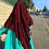 foulard hijab à 3 couches pour femme musulmane, Écharpe de tête douce, enveloppe de sauna, sous Écharpe à la mode, pour prière islamique, abaya