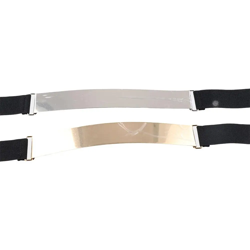 Ceinture élastique en métal argenté pour femmes, élégante, réglable en or, assortie avec tout, ceinture de taille, Corset, ceintures élastiques