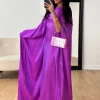 ramadan satin abaya islam musulman été manches chauve souris maxi robe kebaya abayas pour les femmes caftan robe musulmane femme robes