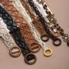 ceinture en corde de taille tissée bohème, chaîne de taille décorative ethnique rétro pour femmes, accessoire de mode décontracté de style coréen