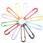 Épingles de sûreté 64x15mm, 10 pièces/lot, broche colorée en métal et fer, épingles à coudre pour la fabrication de bijoux, attaches pour vêtements, accessoires de décoration