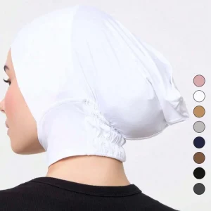 Hijab intérieur musulman pour femme, sous-écharpe solide, chapeau turban islamique prêt à porter Hijab intérieur musulman pour femme, sous-écharpe solide, chapeau turban islamique prêt à porter