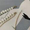 ceintures en chaîne en coquillage de perles, élégantes, en métal, fines, pour robe, jupe, bretelles, accessoires pour vêtements de banquet