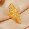 Grande bague exagérée en or pour femme, document élégant, mariée, anniversaire, mariage, fiançailles, jour de Léon, bijoux fins, cadeaux
