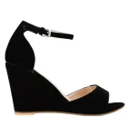 Femmes sandales compensées escarpins Sexy 8 cm décontracté bout ouvert bride à la cheville boucle talons hauts fête robe de mariée dames chaussures grande taille 42