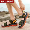 sandales plates été hommes respirant vacances chaussures de plage bout ouvert en plein air décontracté voyage randonnée sandales