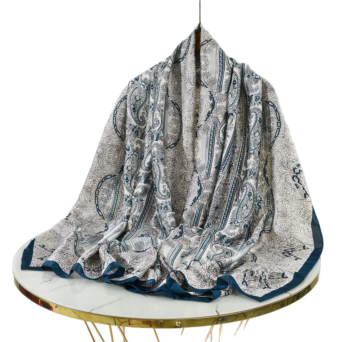 foulard hijab en soie, confortable, élégant, usage quotidien, matériau en mélange de soie de qualité supérieure, texture lisse, respirant, léger, vêtements modestes