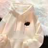 sweat à capuche pour femmes, marque tendance, polyvalent, style hongkongais, haut imprimé américain, manteau d'automne et d'hiver
