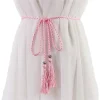 160 cm mince tissé corde gland arc ceinture taille corde glands ceintures taille chaîne tressé ceintures