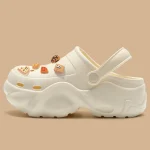 Sandales à fond épais pour femmes, pantoufles noires et blanches, mode d&rsquo;extérieur, perles luxueuses, diamant, bricolage, sandales de jardin, sabots, chaussures d&rsquo;eau