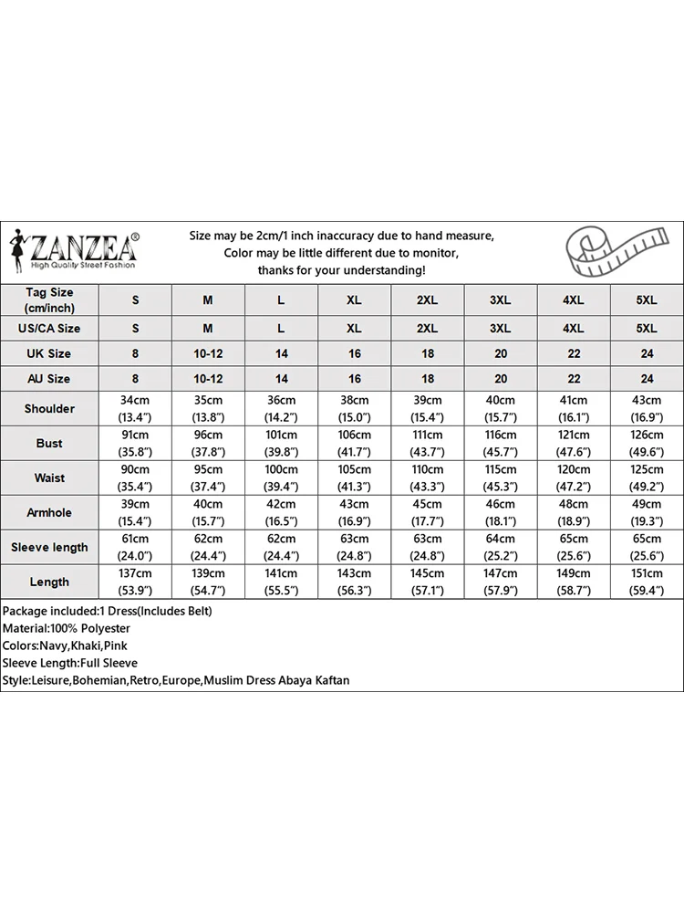robe musulmane élégante abaya zanzea femmes 2025 robes d'automne longue lanterne manches plissée robe d'été ceinturée robe femme robe de soirée