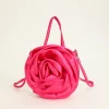 sacs à main de luxe en forme de rose pour femmes, sac à bandoulière plissé en soie à fleurs, bourse de soirée en satin, pochettes de fête de mariage