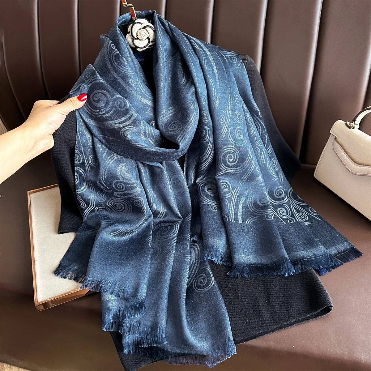 luxe paisley modèle femmes hijab fil d'or jacquard écharpe enveloppes musulmanes ramadan islam foulard châle turban foulard