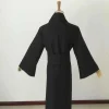 robe kimono noire classique pour hommes, vêtements de samouraï, cosplay traditionnel japonais yukata, pyjama pour la maison, peignoir