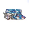 ceinture punk aigle étoile bande incrustée de strass paillettes rock mode ceinture hommes et femmes ceinture