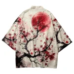 Kimono imprimé fleurs de Style chinois, Streetwear japonais, Cardigan pour femmes et hommes, Harajuku Haori, t-shirts Yukata, vêtements asiatiques