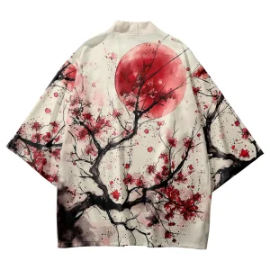 Kimono imprimé fleurs de Style chinois, Streetwear japonais, Cardigan pour femmes et hommes, Harajuku Haori, t-shirts Yukata, vêtements asiatiques