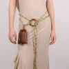ceinture corset élégante d'inspiration médiévale pour femmes, avec sac, accents de feuilles, polyvalente pour la randonnée et le cosplay, 1/2 pièces
